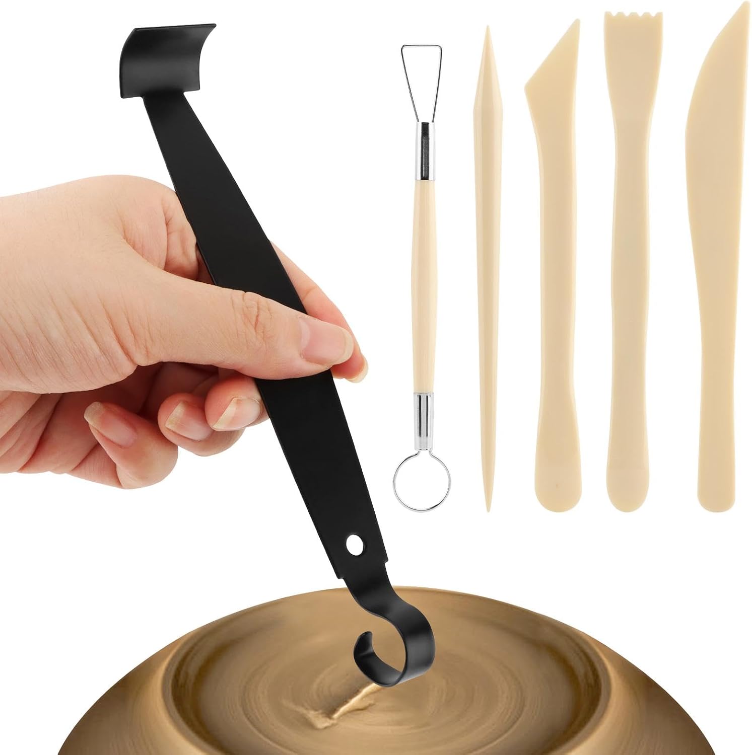 Amazon.com: 6pcs Clay Sculpting Tools, Stainless Steel Pottery Trimming ...