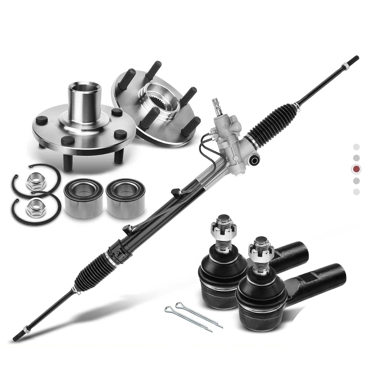 Replacement Parts for 5X Front Rack and Pinion Hub Bearing Control Arm Kit for Lexus RX300 99-03 FWD Mod-A58PP-111802