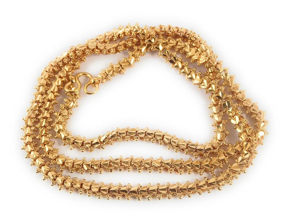 LOVELY DREAMS1 Gram Gold Plated Fashion Jewellery Traditional Covering Muruku Thali Saradu Chain for Women & Girls