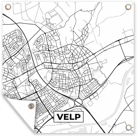 Garden Poster - Decoration - 100x100 cm - Map - Velp - Map - City map Cover