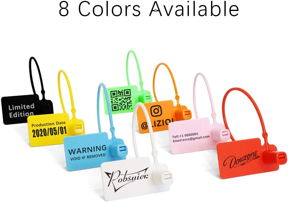 100 Customized Hanging Tags Disposable Plastic Clothing Shoes Merchandise Label Brand Logo Tag 170mm/6.7"