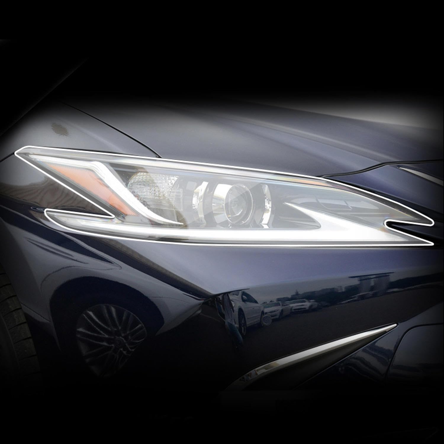 Samlng Transparent Car Front Light Film For Lexus Es 300 350 2018-2023 Car Exterior Headlight Anti-Scratch Tpu Protective Film