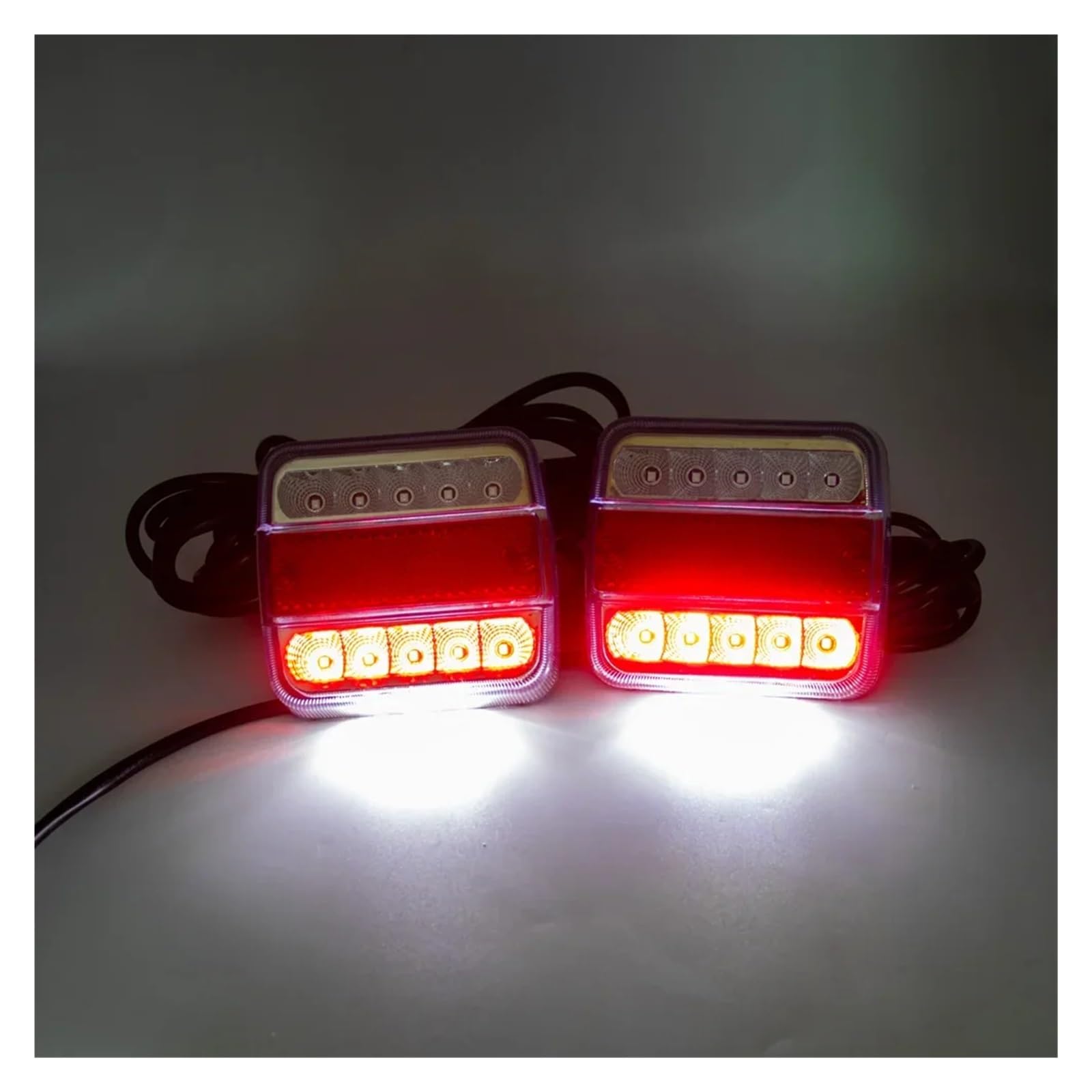 Luz Trasera para Coche, 1 Juego, 12 V, Universal, 7 Pines, luz Trasera combinada para Remolque, Cable de 10 m, Luces LED de Freno y Parada para Remolque y Coche.
