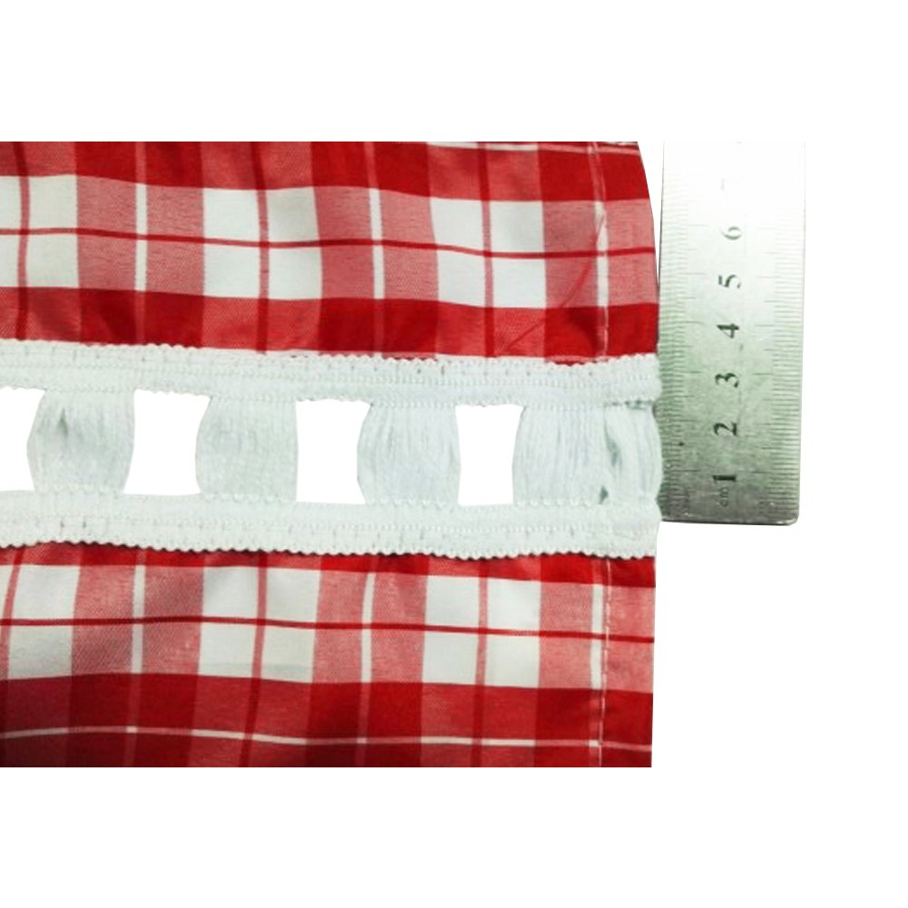 Rideaux Fils Coton BAILEY JO - Imitation Joint - 80x145cm - Pour Cuisine, Salle De Bain