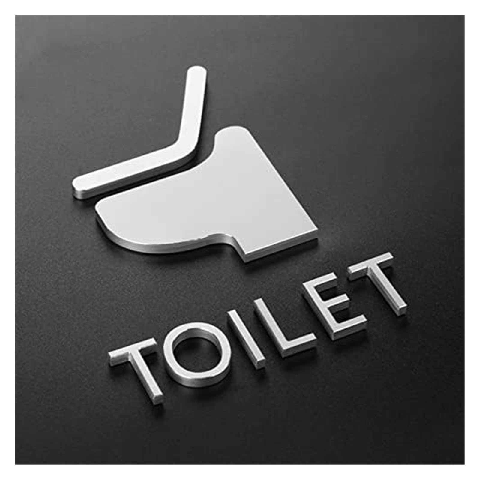 Cartello decorativo per porta del bagno, divertente, cartello per bagno, cartello per bagno, in alluminio spazzolato, decorazione per porta del bagno, per ufficio o bagno aziendale e toilette