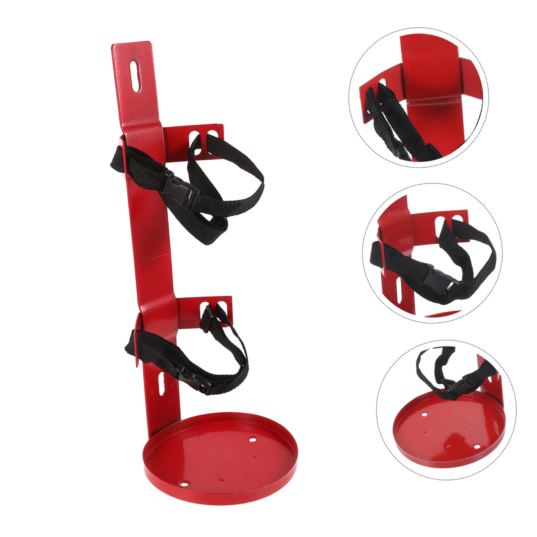 SHINEOFI Soporte Resistente para Extintores de Incendios Montaje Seguro para Vehículos de Pasajeros y Autobuses Instalación Rápida y Fiable Soporte con Correa para Fijación Estable Mejora