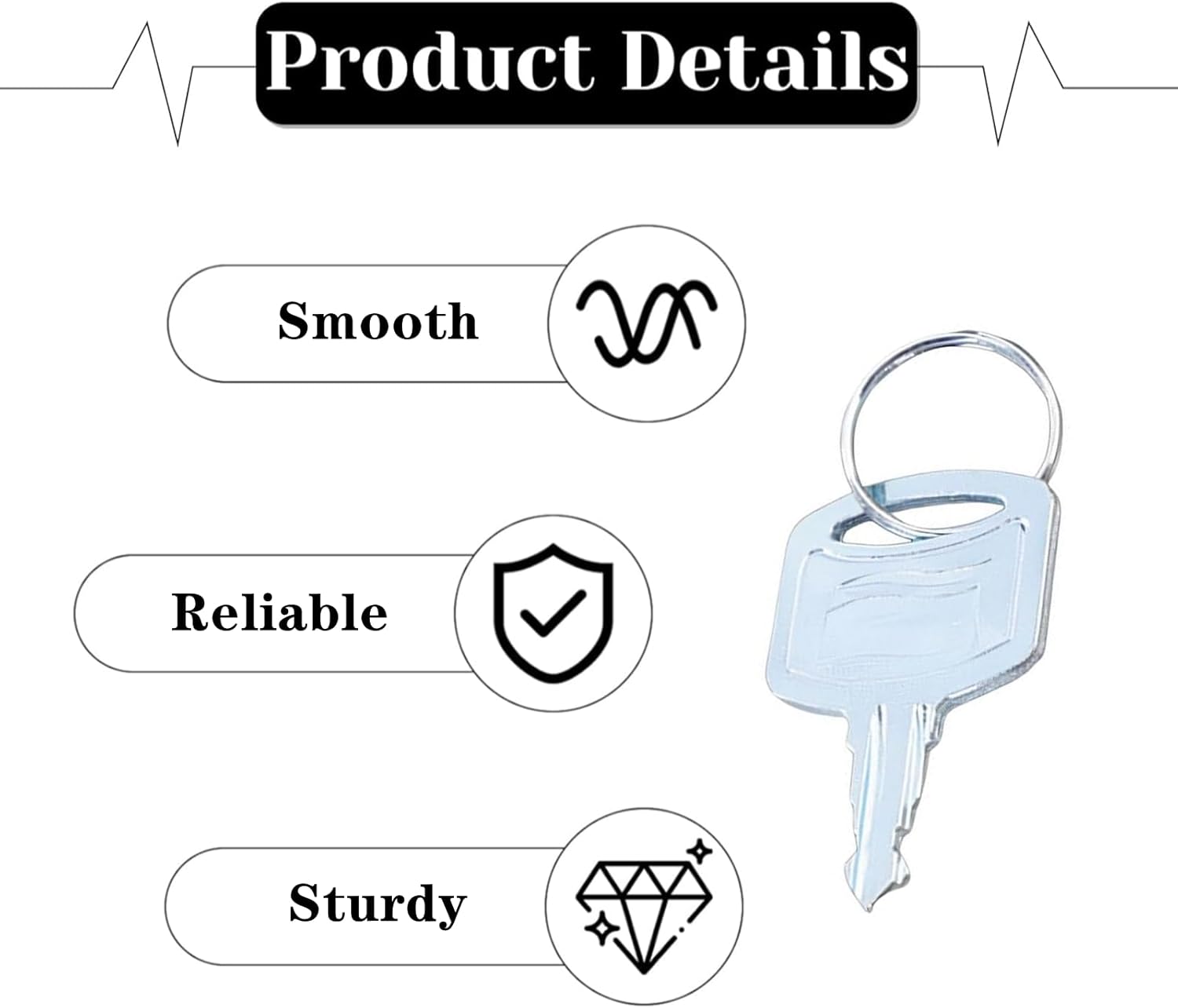 6 Pcs 1100 Toilet Paper Dispenser Keys Portable Metal Toilet Roll Dispenser Keys with Key Rings for Maintenance Professionals, Silver