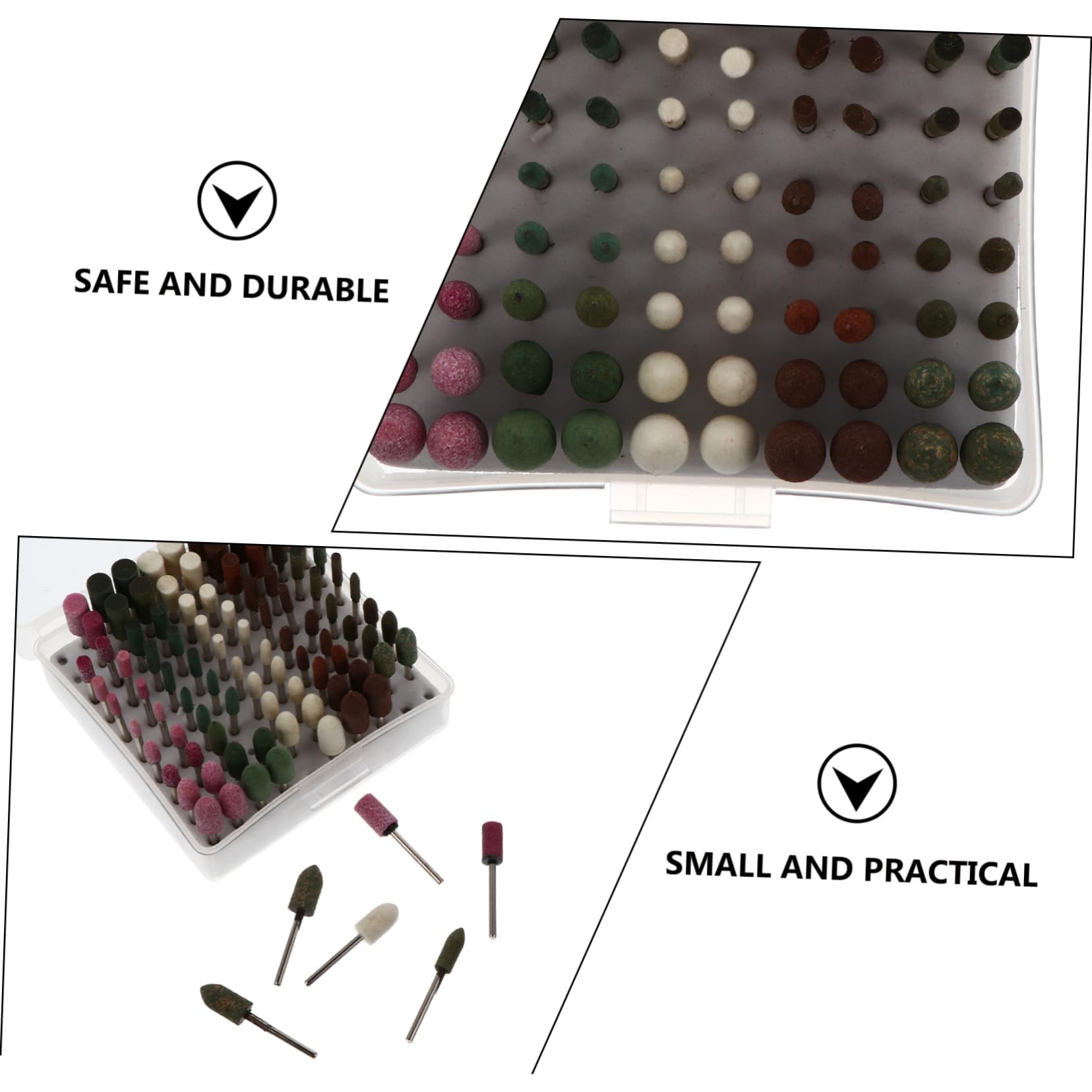 PRETYZOOM 100pcs Grinding Wheel Heads Versatile Small Grinding Heads for Polishing and Carving Material for Long-Lasting Use