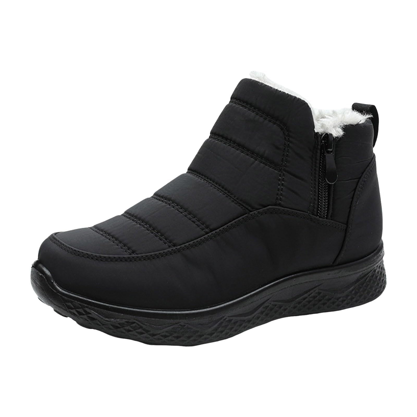 Womens Insulated Snow Boots Lightweight Comfortable Warm Plush Lined Non-slip Waterproof Slip on Ankle Boots