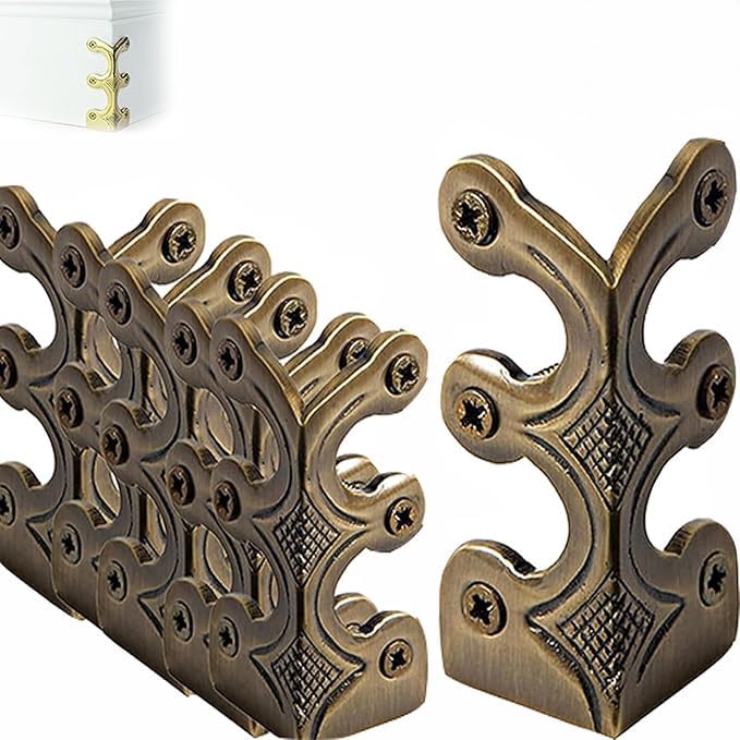 Skiffers Baseboard Corner Protectors,Skirting Board Protectors,Solid Brass Skirting Board Corner Protectors,Baseboard Corner Protectors,Vintage Solid Brass Skirting Board Protectors (Bronze, 5 pcs)
