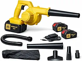 Gorillaz Soprador e Aspirador 21V 550W Amarelo SW13 2 em 1 sem Fio