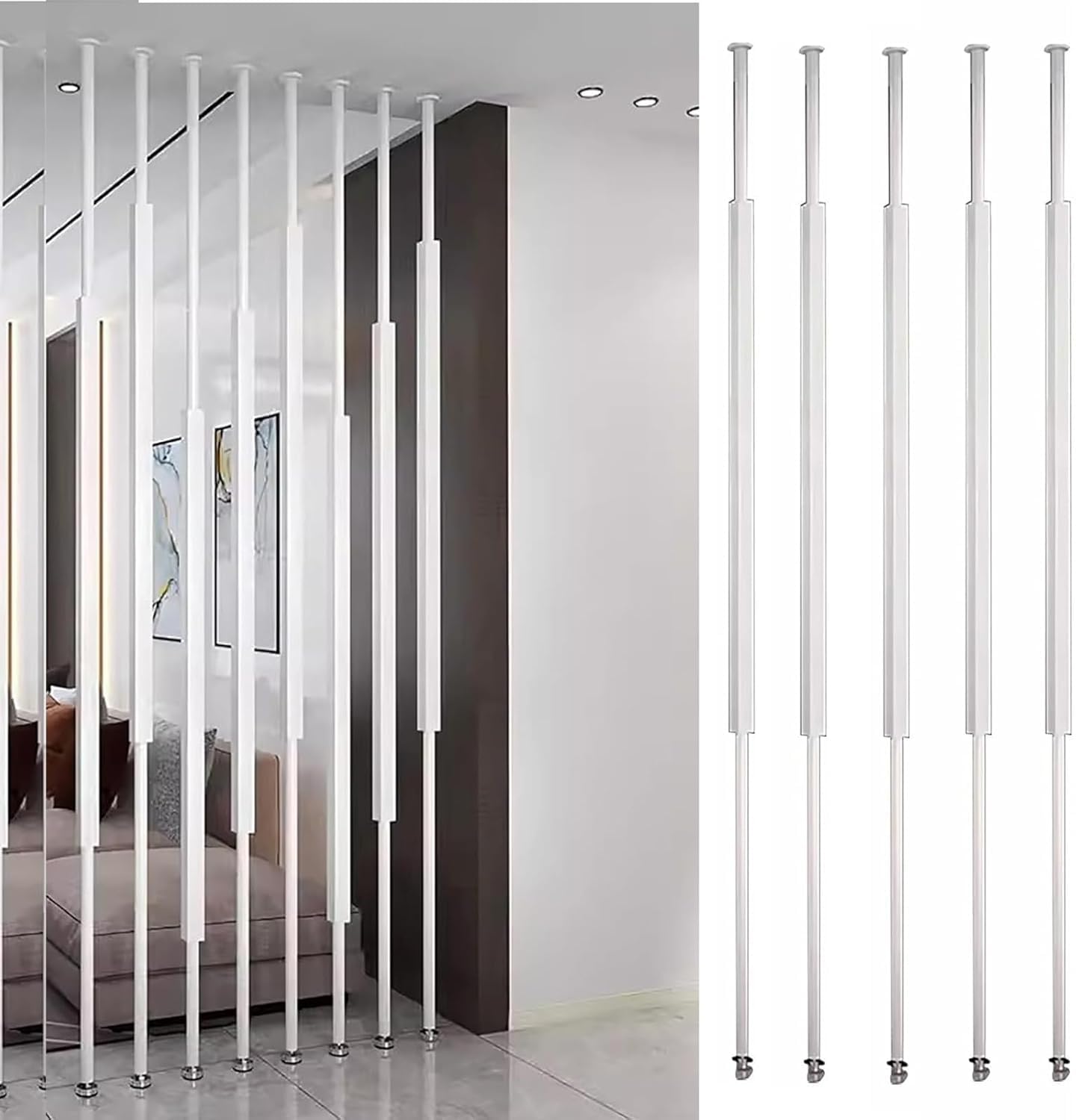 Clôture de séparation de pièce en fonte et bois sur mesure pour loft