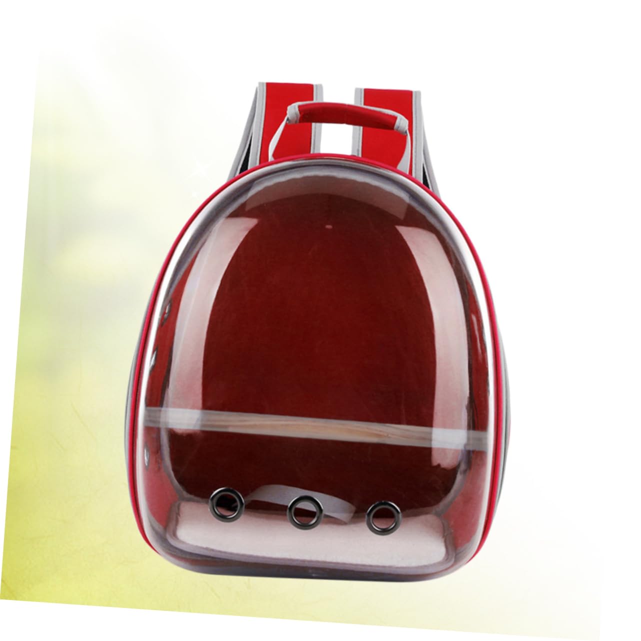Supvox Papagei Tasche Tragbare Outdoor-Tasche Für Vögel Mit Belüftungsöffnung Atmungsaktivem Fensterdesign Holzstab Innen Für Stehen Rucksack Für Haustiere Rot