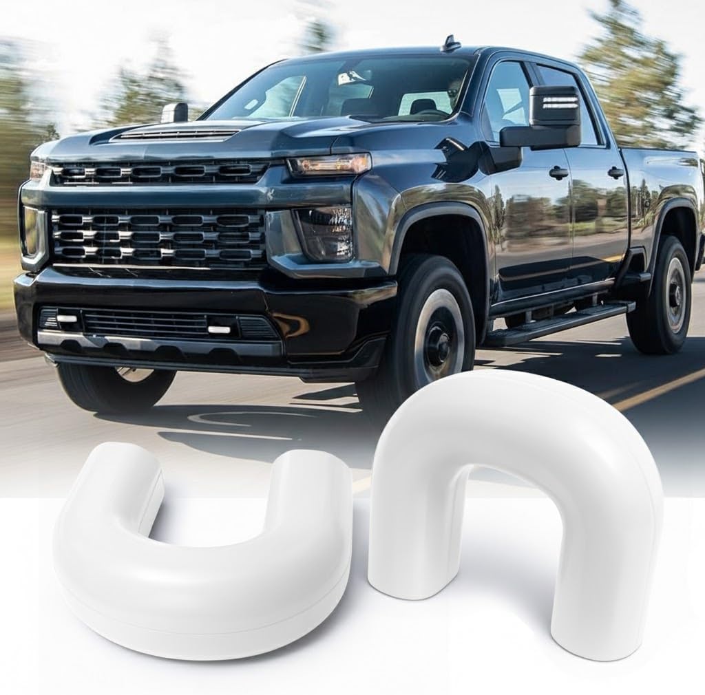 Tow Hook Covers Compatible with 2020 2021 2022 2023 2024 2025 2026 Chevy Silverado 2500/3500 HD Accessories (Not fit GMC Sierra 2500/3500 HD) - Upgrade Design, Silicone Rubber(White)