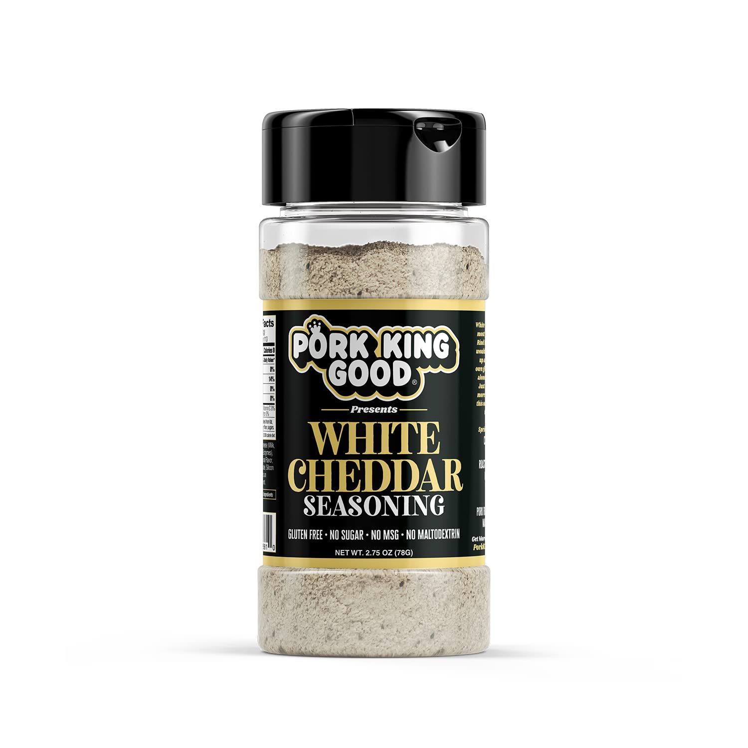 Seasoning for Cooking and Popcorn Seasoning - Keto Friendly, Paleo, No MSG, Gluten Free (White Cheddar, Single Shaker)