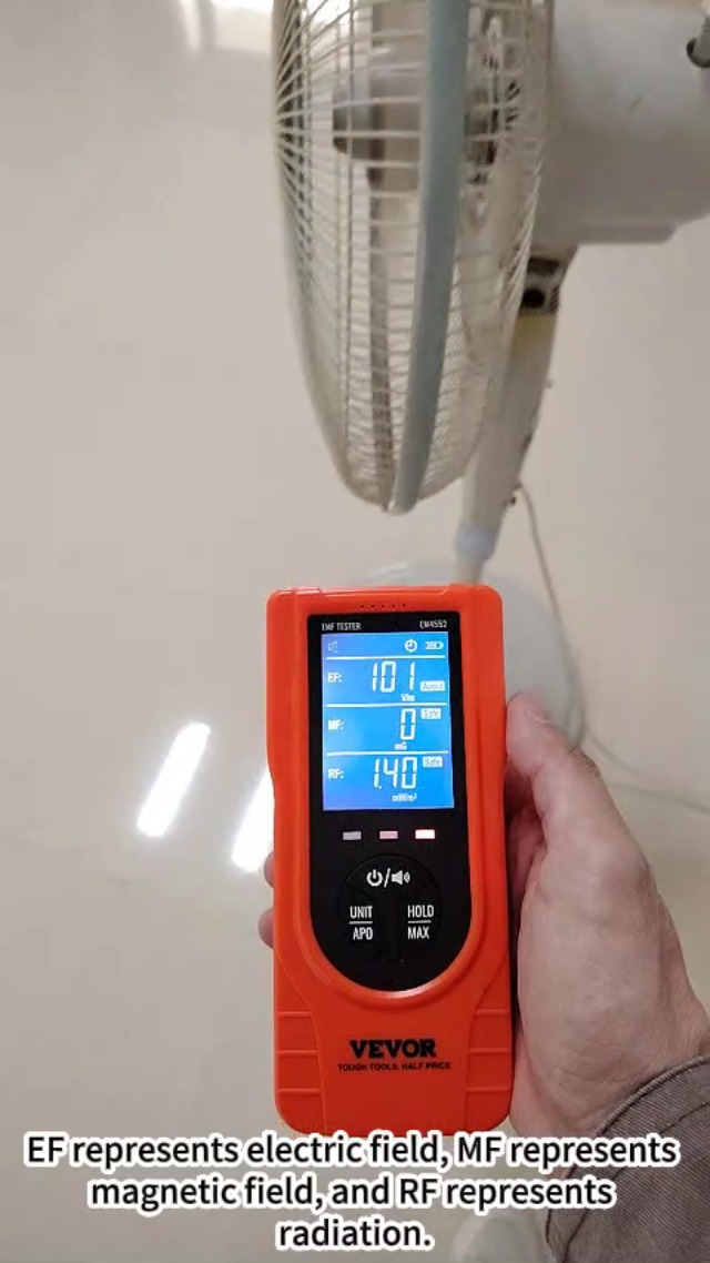 Image of VEVOR 3-in-1 EMF Meter, 5Hz - 3.5GHz, Handheld Rechargeable Electromagnetic Field Radiation Detector, Digital LCD EMF Tester for EF MF RF Home Inspections Outdoor Ghost Hunting Paranormal Equipment