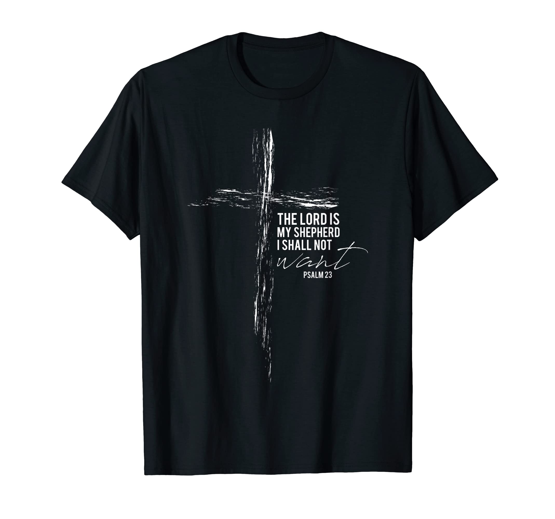 Religious Gifts by Alexis Mae Christian CoChristian Cross Gifts Men Women Husband Him Religious Psalm T-Shirt