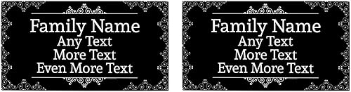 Miniatura 13 de Tapete de bienvenida con nombre de familia personalizable, regalo de inauguración de casa personalizado para nuevo propietario, Negro