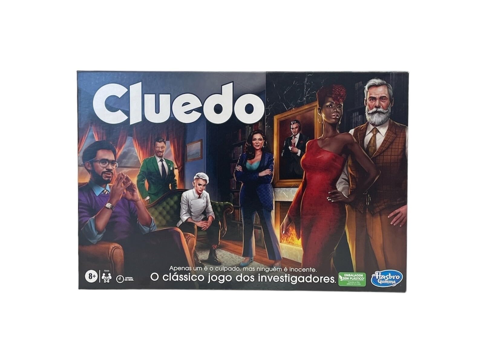 Juego de mesa Cluedo - Juego Cluedo rediseñado para 2 a 6 jugadores - Juegos de misterio - Juegos de detective - Juegos para toda la familia - Juegos para niños y adultos (Versión Portuguesa)