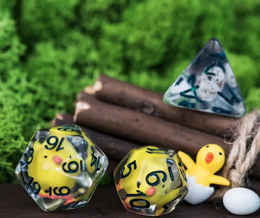 Epic Forge- Set of 8 Resin Dice Series Insert - In Box - Family Chicken - Image 4