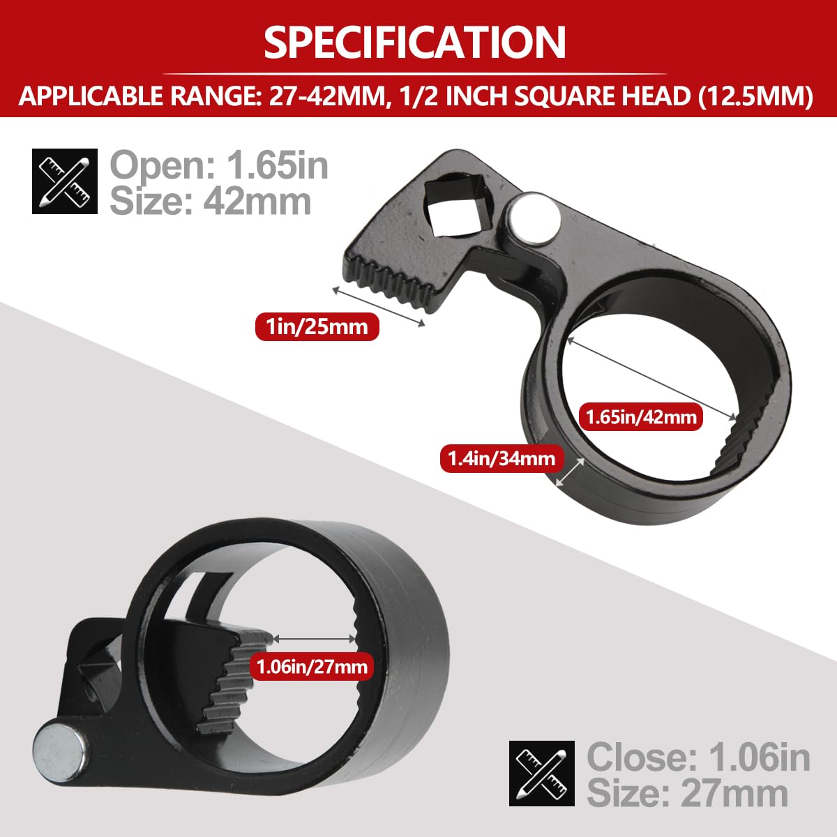 Embout De Biellette De Direction Clé à Biellette De Direction Universelle 33 -42 Mm - Pour Rotule De Direction Voiture, Camion, Moto - Ymiko Extracteur De Rotule Axiale