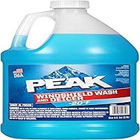 PEAK PWN0H3 -20°F De-Icer Windshield Washer Fluid, 1 Gallon - Ready-to-Use All-Season Cleaner for Clear Visibility