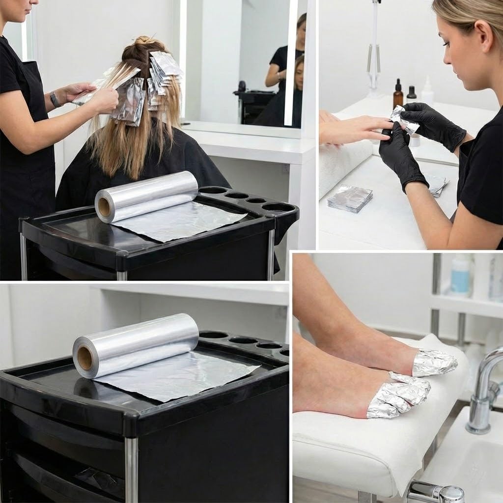 Carta Stagnola Alluminio Professionale 6 Rotoli 12cm x 100mt Parrucchieri Balayage