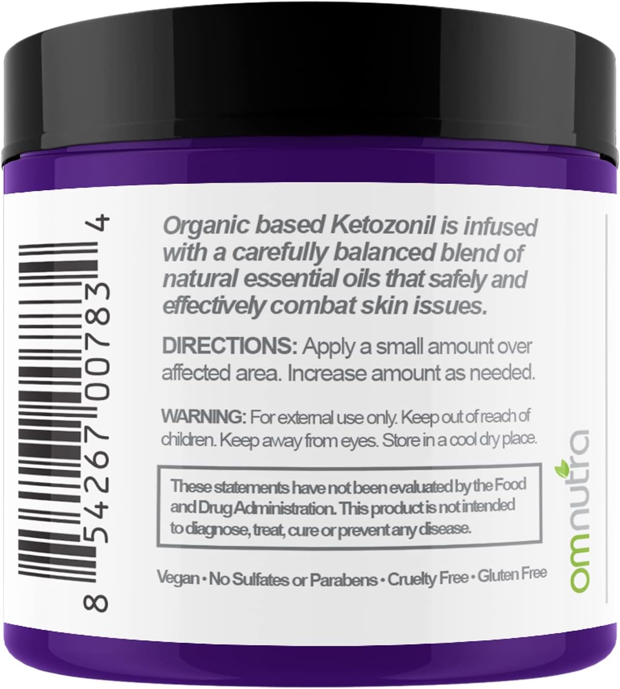 Ketozonil Organic Based Dermal Defense Cream - 4OZ OTC Jock Itch Cream Athletes Foot Treatment