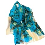 WaJuemy Echarpe de Soie Feeling pour les femmes Léger Grande Mode Echarpes Châles Élégante Cashmere Dressy Écharpe Echarpée écran solaire