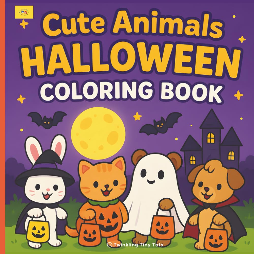 Halloween Coloring Book: Cute Animals Halloween Coloring Book (Smart Start Activity Books)