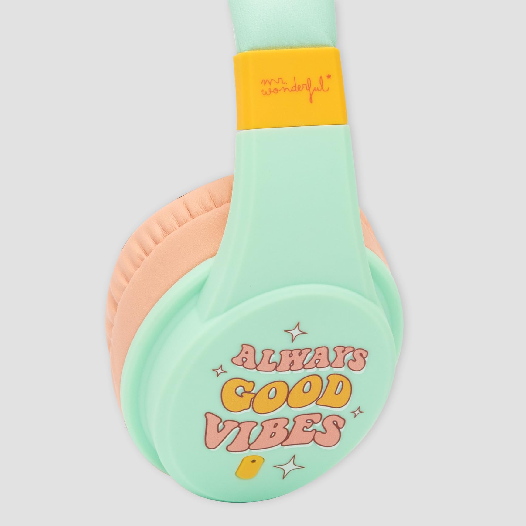 WONDEE Mr Wonderful Regalos, Auriculares/Cascos Inalámbricos Bluetooth Diadema, Calidad de Sonido con Diseño Exclusivo y Alegre - Cascos con Cancelación de Ruido, Auriculares Diadema Gym