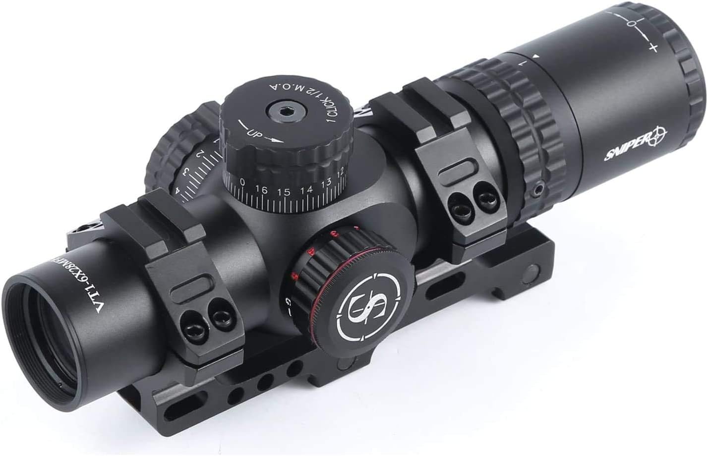 VT 1-6X28 FFP First Focal Plane Scope 35mm Tube ED Optics System with Red/Green Illuminated Reticle Fit .223 5.56