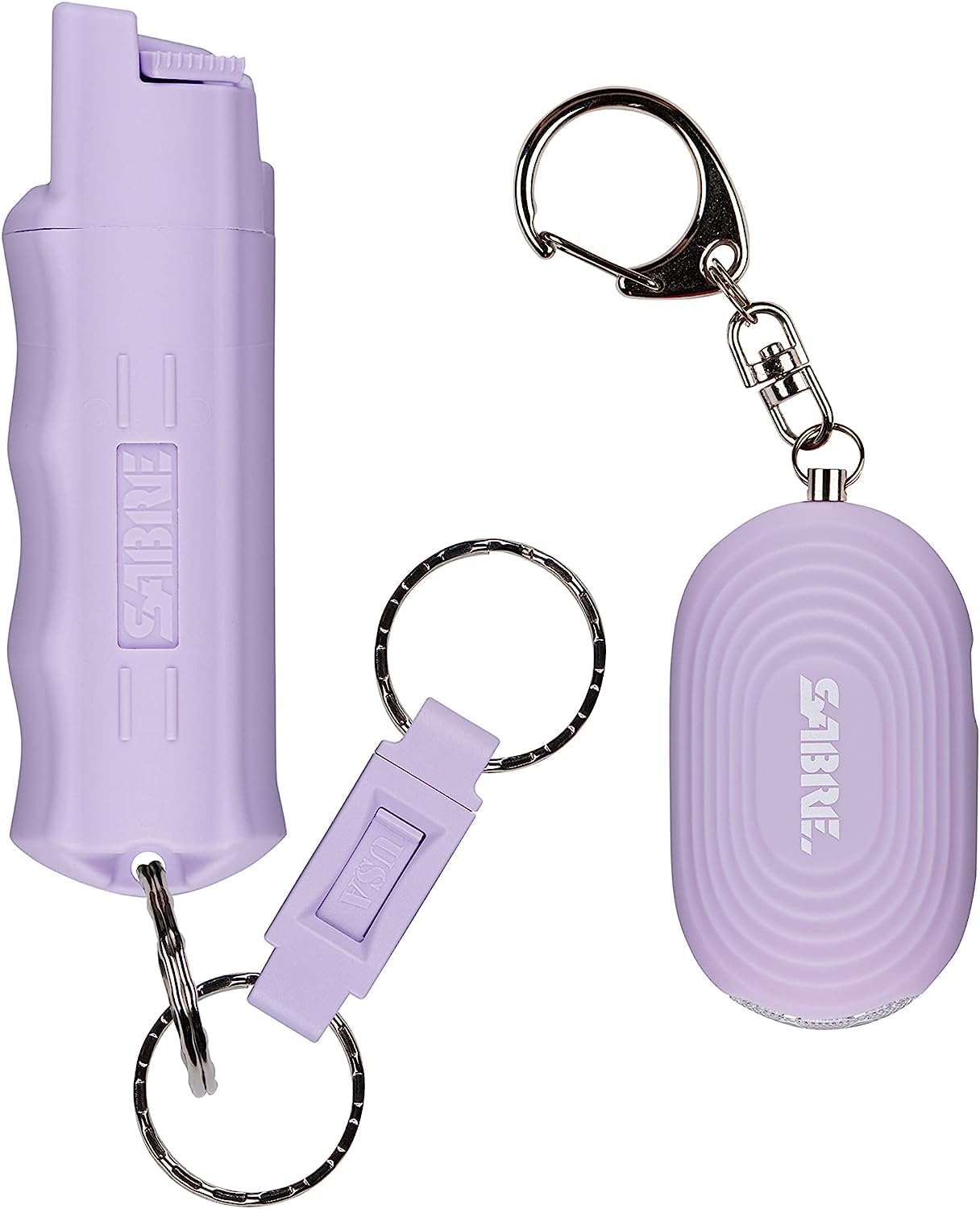 Personal Safety Kit with Pepper Spray and 2-in-1 Personal Alarm with LED Light, 0.54 fl oz, 25 Bursts,130dB Alarm, Audible Up to 1,250 Feet