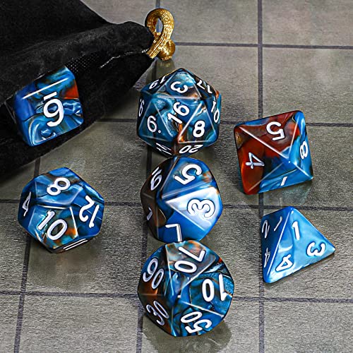 Image of CiaraQ 7pcs Polyhedral Dice Set for Dungeon and Dragons MTG Table Games
