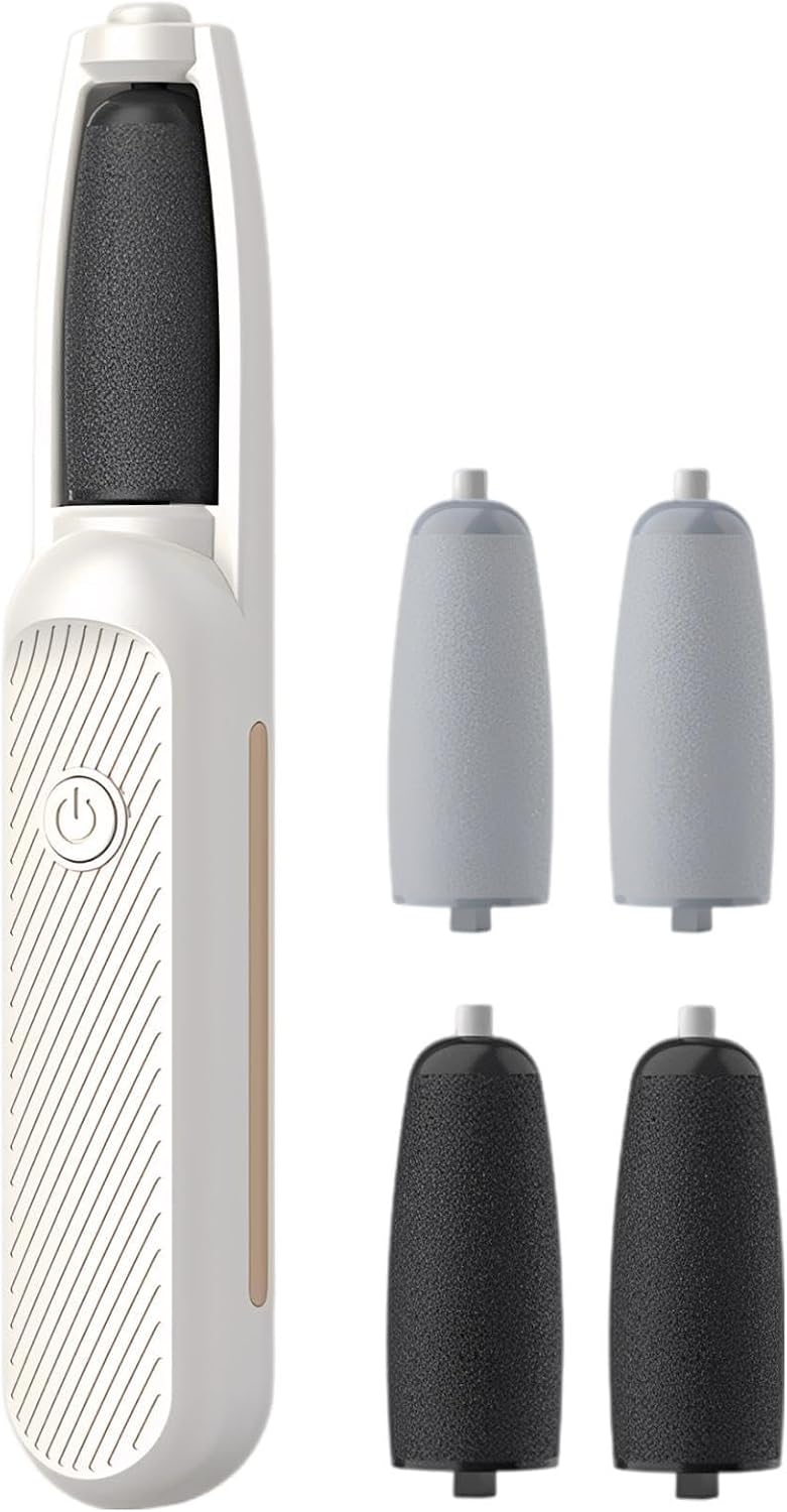 Callus Remover for Feet, Rechargeable Foot File Pedicure Kit for Hard Dry Cracked Skin, 3-Speed Rechargeable Cordless Electronic Foot File Birthday & Mothers Day Gifts for Women Mom