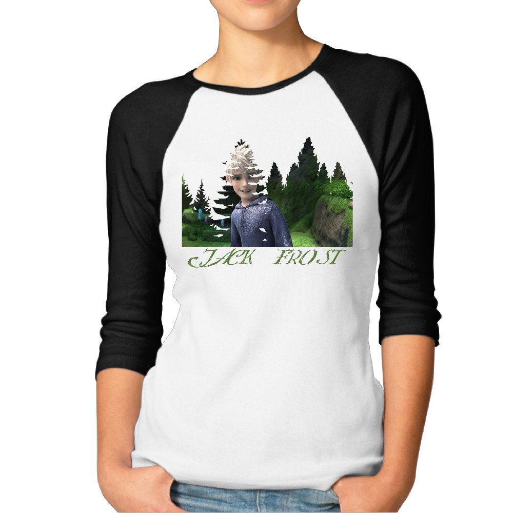 YFF Women's Rise Of The Guardians Jack Frost Cute 3/4-Sleeve Raglan T-shirt