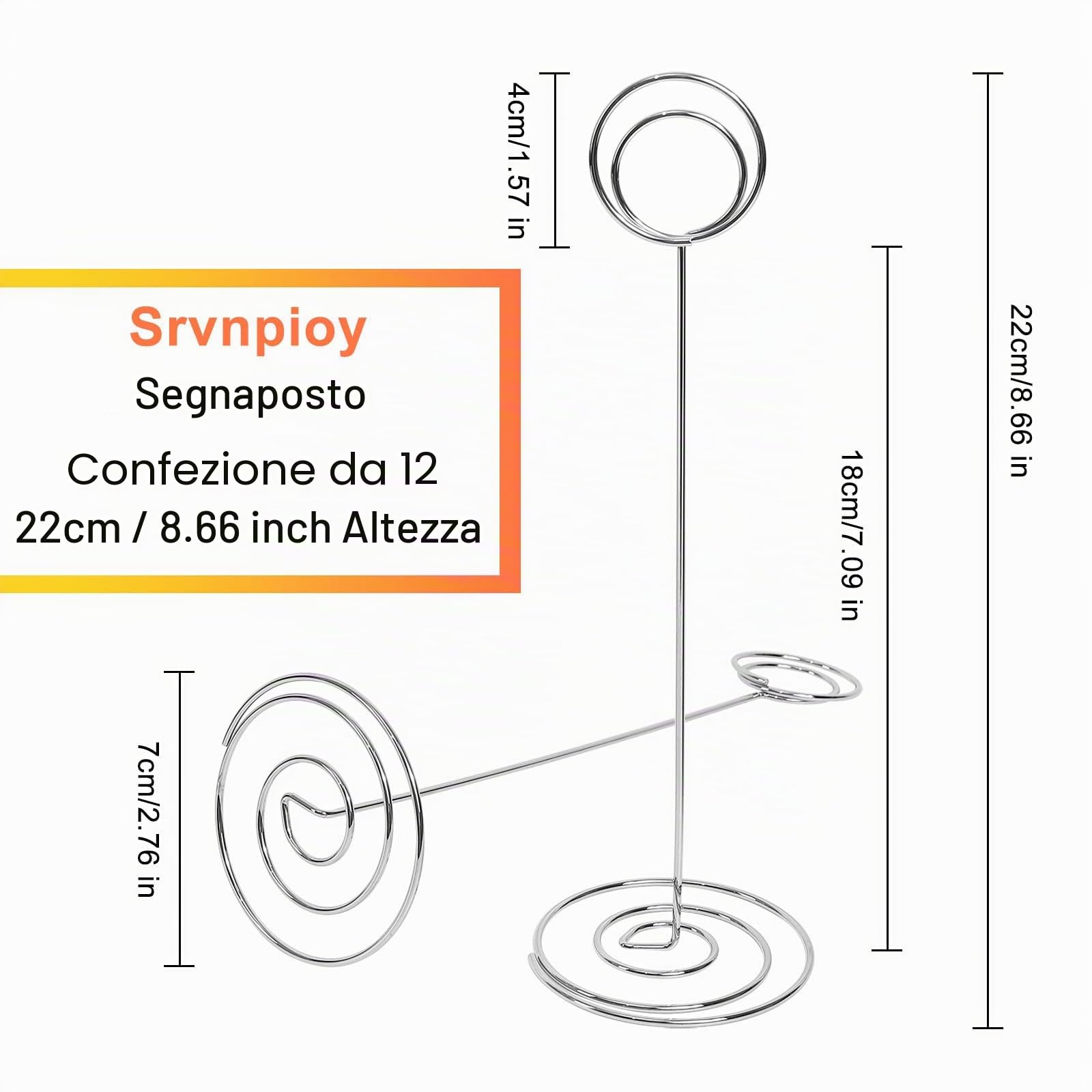 12Pezzi Segnaposto Numeri da Tavolo per Matrimoni, 22cm Supporto Numero Portafoto, Supporti Numeri Posto Foto da Tavolo, Porta Numeri Cartelli per Menu Posto Titolare, Titolari Carta Numero
