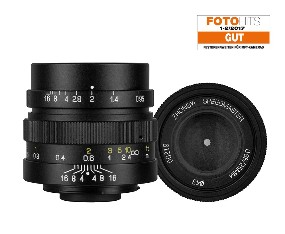 Zhongyi Mitakon Speedmaster 25mm f/0.95 Standard Lens for Micro FourThirds Bayonet