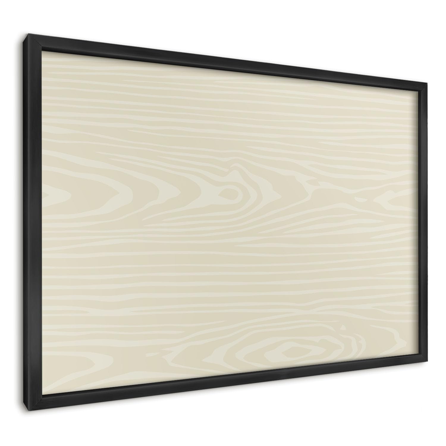 Panel Magnético Informativo 60x40 cm | con Marco Negro | Grano Beige | Montaje Fácil | Pizarra de Pared | Para Restaurante y Bar | Expositor para Menú, Ofertas del Día