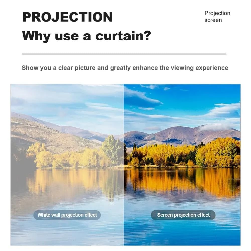 proiettore telo proiettore Schermo di proiezione semplice in metallo anti-luce Panno per proiettore 4K ad alta definizione portatile per esterni(120 inch)