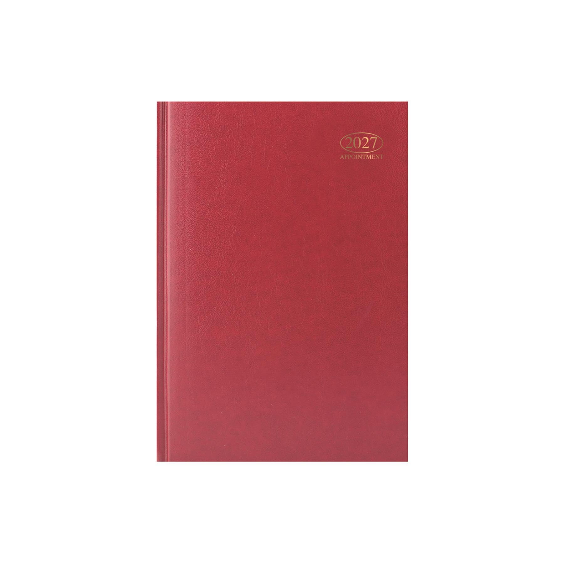 2027 Appointment Diary A4 Day Per Page - Red Hardback Daily Planner
