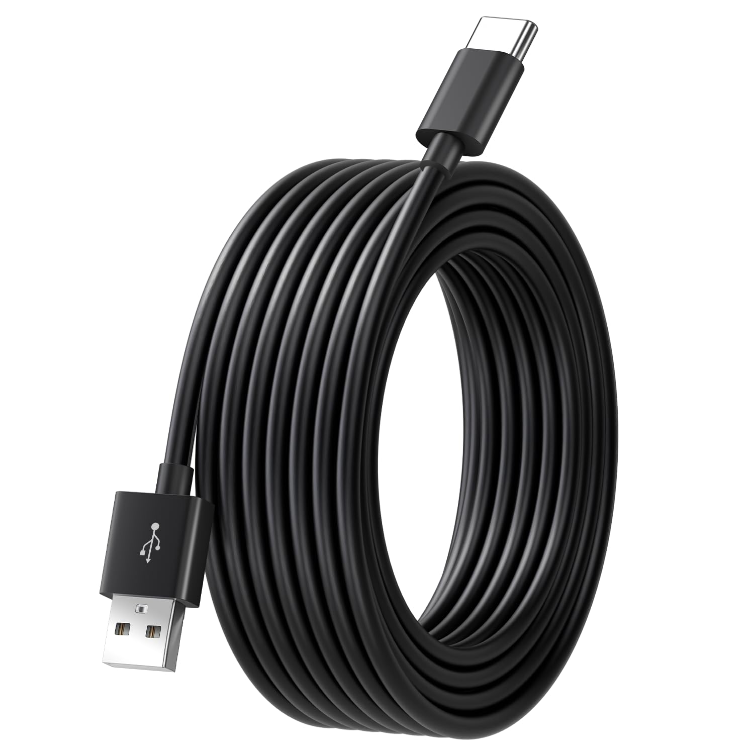 30FT/9M USB A to USB C Cable, 5V 2A 10W Type C Durable Charging and Stable Data Transfer Cable for Home Security Cameras, Smartphones, Tablets and More (Black)