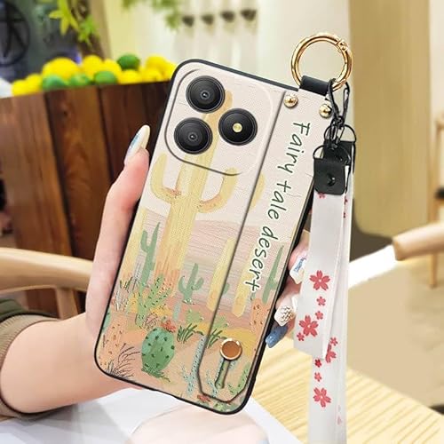 Phone Case Compatible with Blackview Wave 9C, Design Oil Painting Phone Holder Back Cover Lanyard Ring Waterproof Soft case Sili