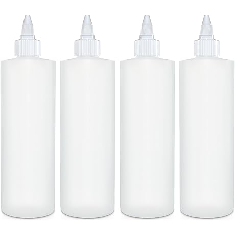 BRIGHTFROM 12 Oz Food Grade Plastic Twist Cap condiment squeeze bottle