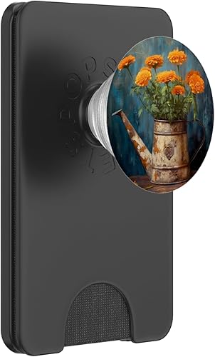 Miniatura 12 de Marigold Flower Floral Watering Can PopSockets Adhesive PopGrip