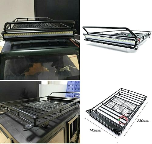 Miniatura 4 de Portaequipajes de techo de metal y luz para Traxxas 110 TRX4 para Ford para Bronco para Axial (SCX10) Accesorio