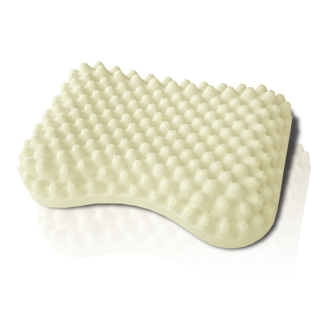 Thailand Latex Pillow Ladies Pillow for Massage 100% Natural Ventilated Latex with Zippered Cover - 22 x 14.6 x 4.3 inches, Firm