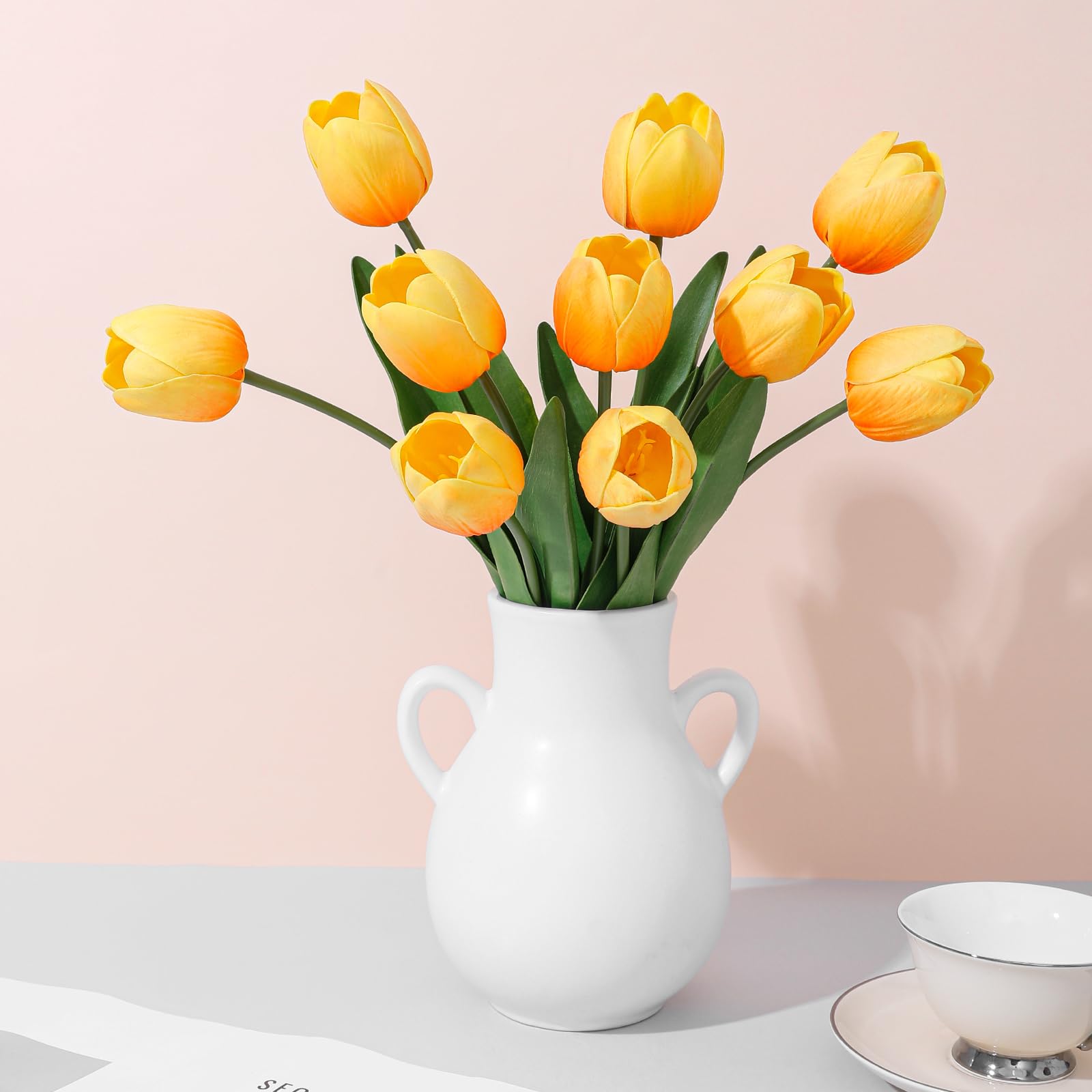 50% OFF LILUYTO Blush Pink Fake Tulips--10 Pack