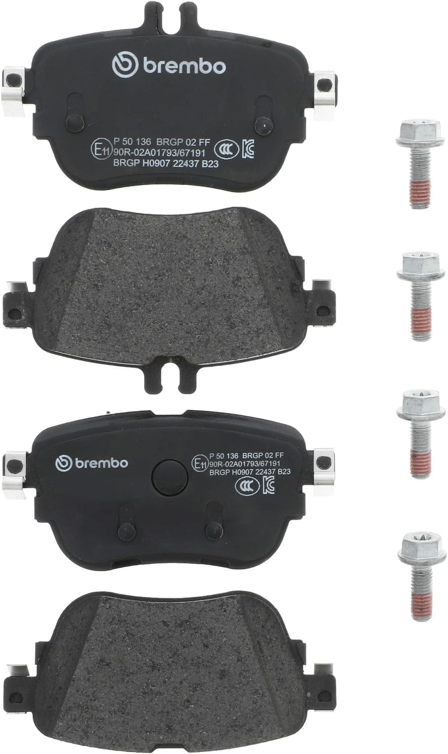 Brembo P50136 Low-Met Rear Disc Brake Pad Set MERCEDES-BENZ OE# A0004206000