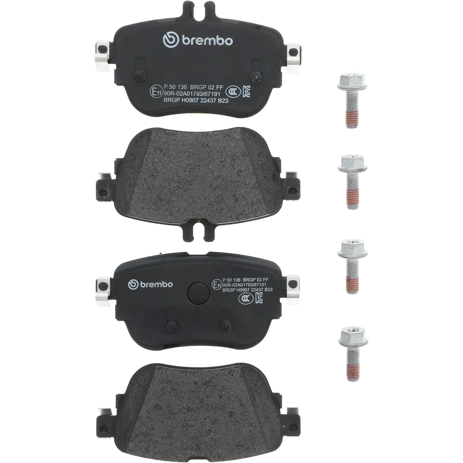 BREMBO Kit pastiglie freno, Freno a disco P50136 Compatibile con: MERCEDES-BENZ CLS, E-CLASS, E-CLASS All-Terrain, E-CLASS Cabriolet, E-CLASS Coupe, E-CLASS T-Model